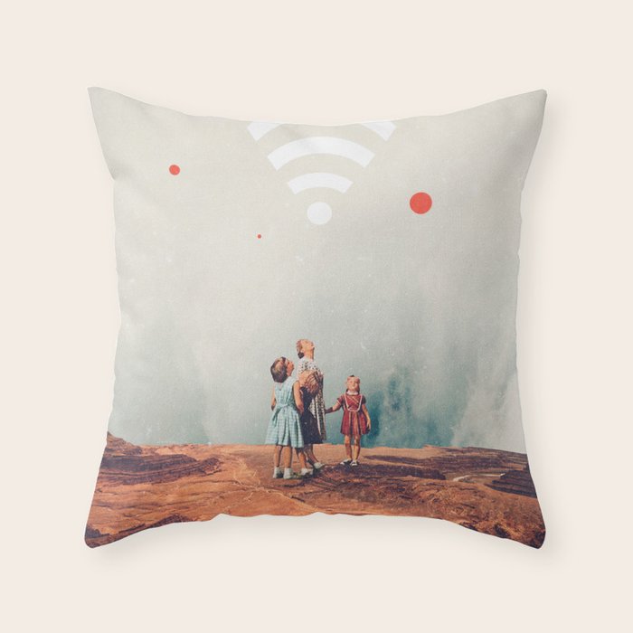 Wirelessly connected to Eternity Throw Pillow Gallery Image 1
