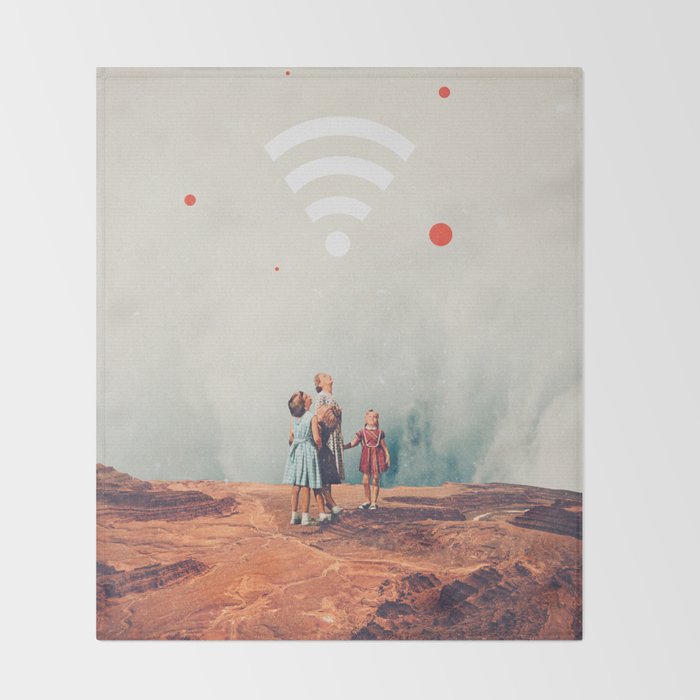 Wirelessly connected to Eternity Throw Blanket Gallery Image 2