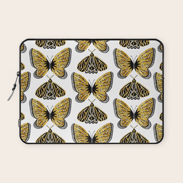 Golden Butterfly & Moth Laptop Sleeve Gallery Image 1