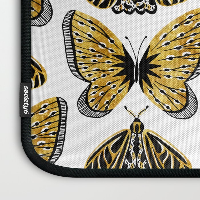 Golden Butterfly & Moth Laptop Sleeve Gallery Image 3