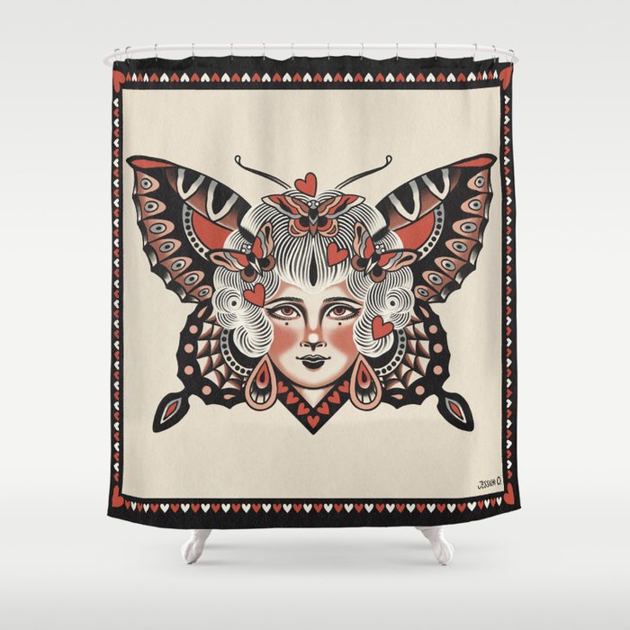 Queen of my heart (white hair) Shower Curtain Gallery Image 1