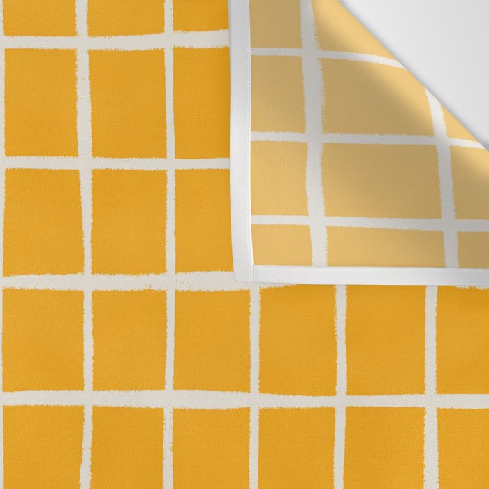 Criss Cross Stripes - Saffron Yellow Wall Tapestry Gallery Image 3