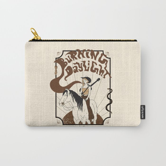 Burning Daylight - Black, Cream, Rust Carry All Pouch Gallery Image 1