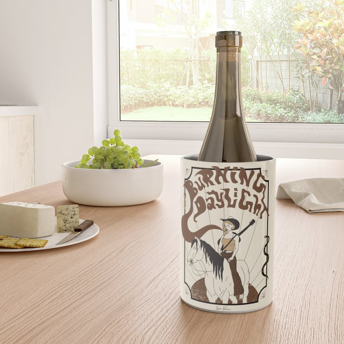 Burning Daylight - Black, Cream, Rust Wine Chiller Gallery Image 4