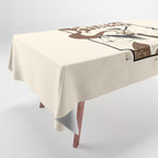 Burning Daylight - Black, Cream, Rust Tablecloth Gallery Image 1