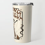 Burning Daylight - Black, Cream, Rust Travel Mug Gallery Image 2