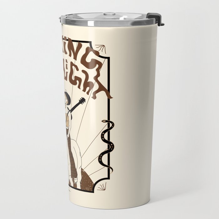 Burning Daylight - Black, Cream, Rust Travel Mug Gallery Image 2
