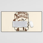 Burning Daylight - Black, Cream, Rust Desk Mat Gallery Image 1
