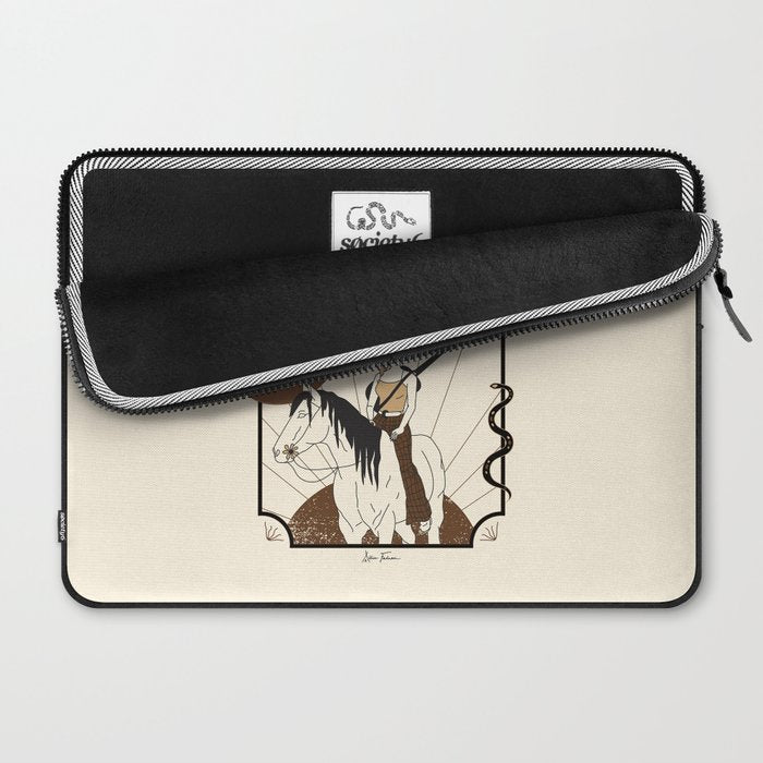Burning Daylight - Black, Cream, Rust Laptop Sleeve Gallery Image 2