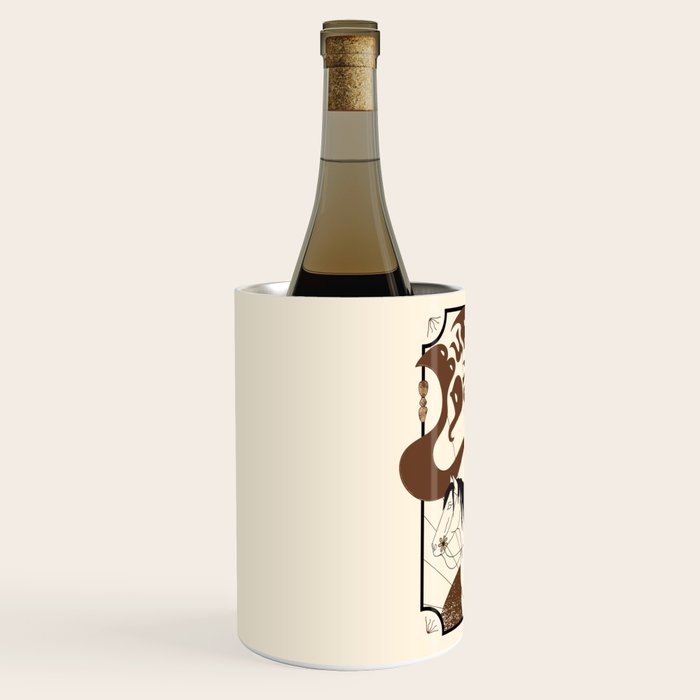 Burning Daylight - Black, Cream, Rust Wine Chiller Gallery Image 2