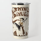 Burning Daylight - Black, Cream, Rust Travel Mug Gallery Image 1