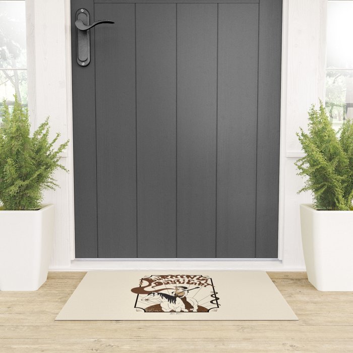 Burning Daylight - Black, Cream, Rust Welcome Mat Gallery Image 3