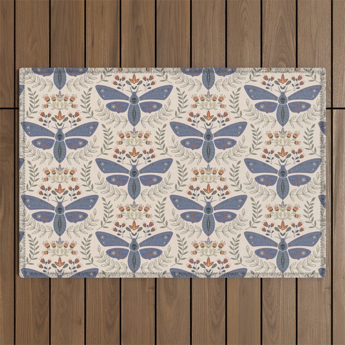 Magical Death Head Moth Outdoor Rug Gallery Image 1