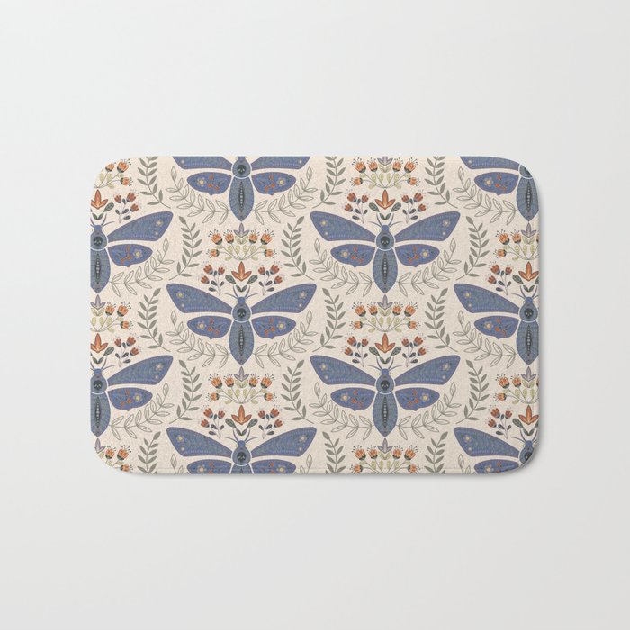Magical Death Head Moth Bath Mat Gallery Image 1