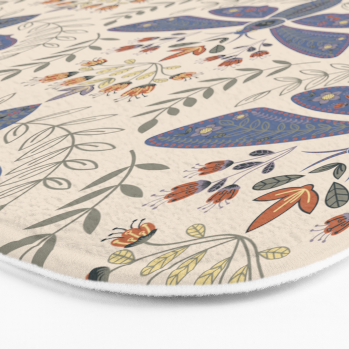 Magical Death Head Moth Bath Mat Gallery Image 3