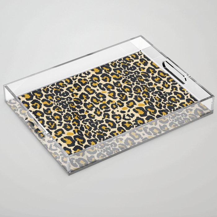 tan 00s leopard Acrylic Tray Gallery Image 1