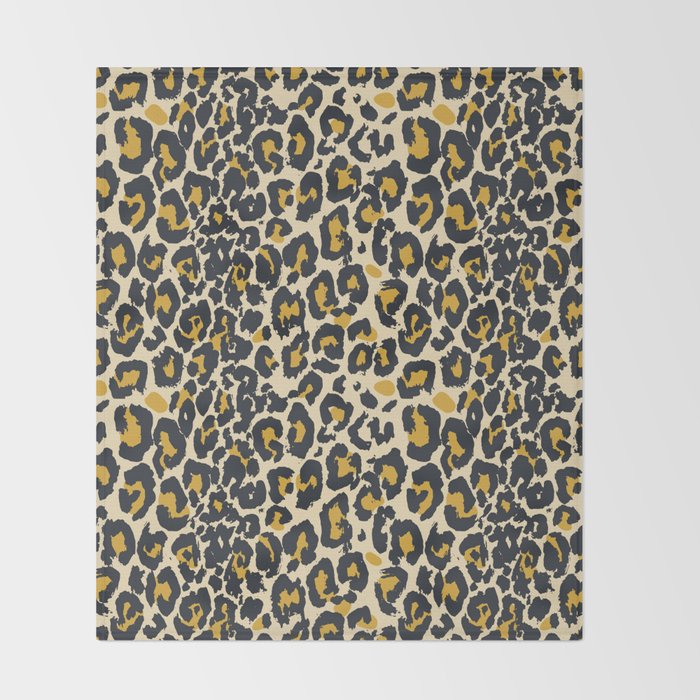 tan 00s leopard Throw Blanket Gallery Image 2