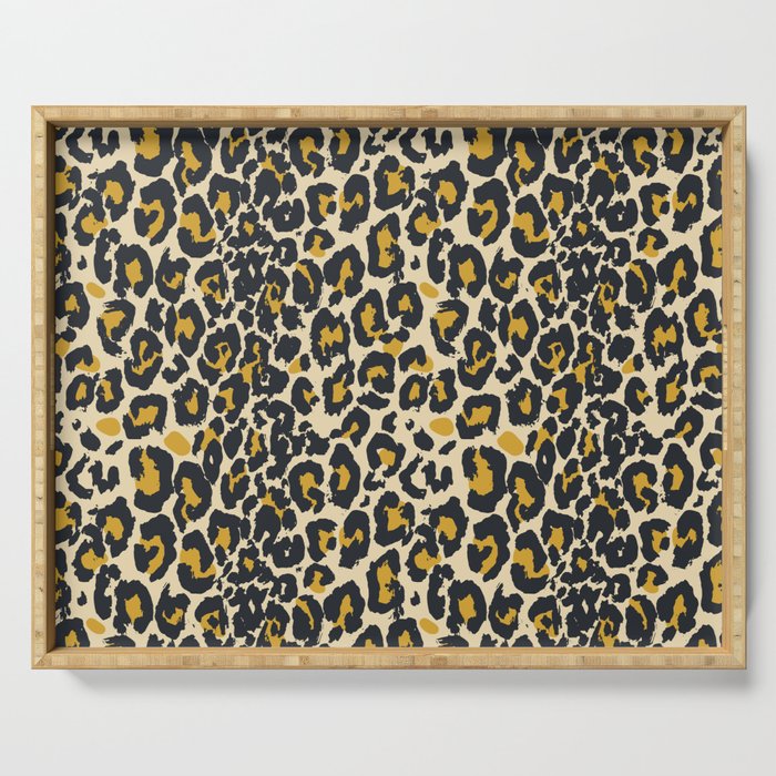tan 00s leopard Serving Tray Gallery Image 1