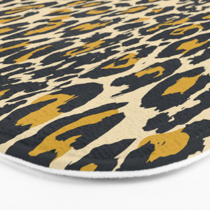 tan 00s leopard Bath Mat Gallery Image 3