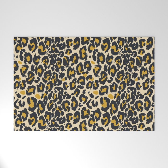 tan 00s leopard Welcome Mat Gallery Image 1