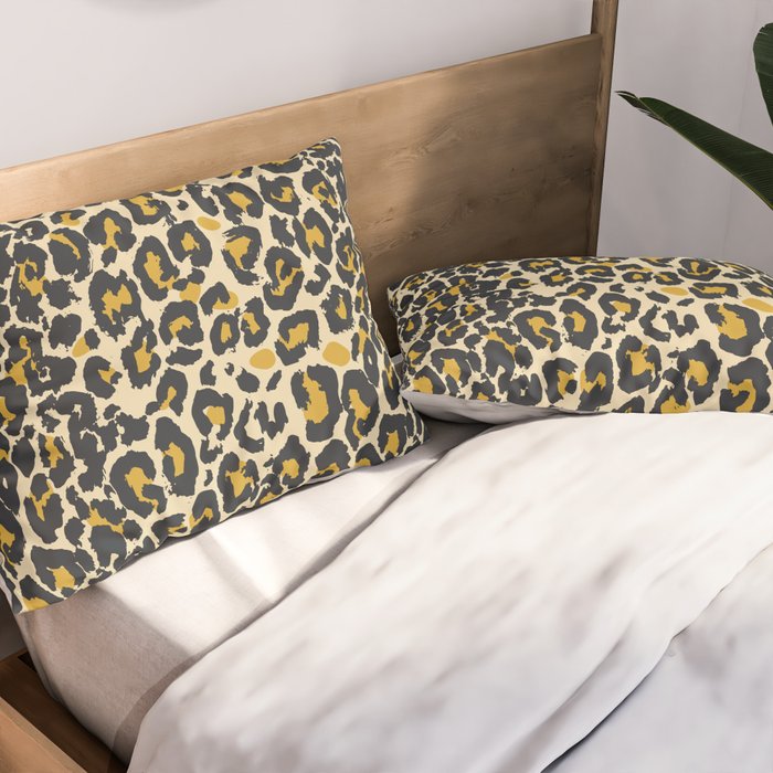 tan 00s leopard Pillow Sham Gallery Image 2
