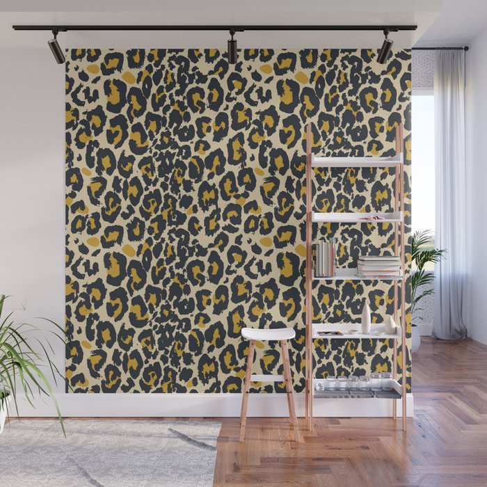 tan 00s leopard Wall Mural Gallery Image 1