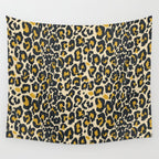 tan 00s leopard Wall Tapestry Gallery Image 4