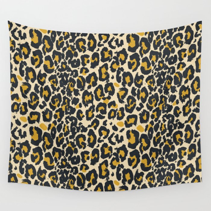 tan 00s leopard Wall Tapestry Gallery Image 4