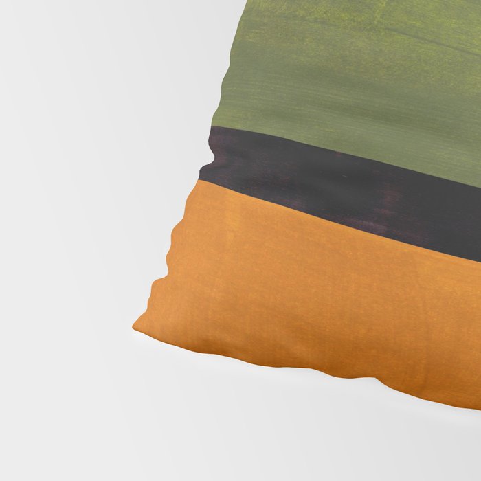 Olive Night Color Field Mid Century Modern Minimalist Pillow Sham Gallery Image 4