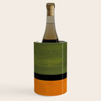 Olive Night Color Field Mid Century Modern Minimalist Wine Chiller Gallery Image 1