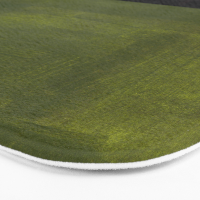Olive Night Color Field Mid Century Modern Minimalist Bath Mat Gallery Image 3