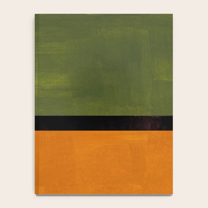 Olive Night Color Field Mid Century Modern Minimalist Notebook Gallery Image 4