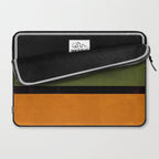 Olive Night Color Field Mid Century Modern Minimalist Laptop Sleeve Gallery Image 2