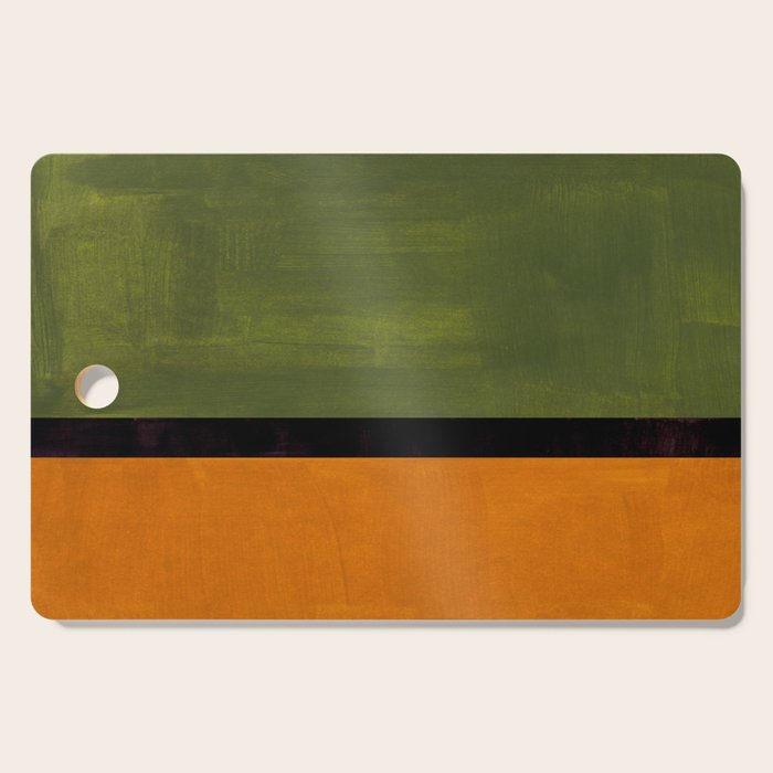 Olive Night Color Field Mid Century Modern Minimalist Cutting Board Gallery Image 1