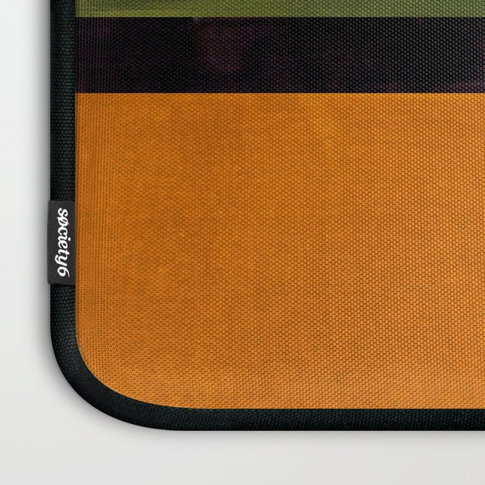 Olive Night Color Field Mid Century Modern Minimalist Laptop Sleeve Gallery Image 3