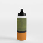 Olive Night Color Field Mid Century Modern Minimalist Water Bottle Gallery Image 3