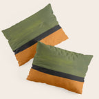 Olive Night Color Field Mid Century Modern Minimalist Pillow Sham Gallery Image 3