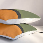 Olive Night Color Field Mid Century Modern Minimalist Pillow Sham Gallery Image 3