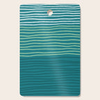 Sea Foam Blue Pinstripes Cutting Board Gallery Image 1