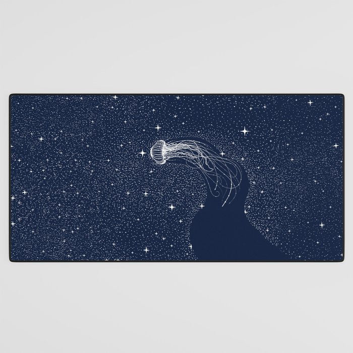 starry jellyfish Desk Mat Gallery Image 3