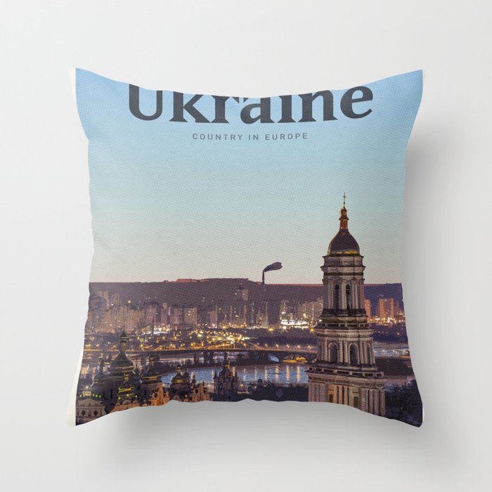 Visit Ukraine Throw Pillow Gallery Image 1