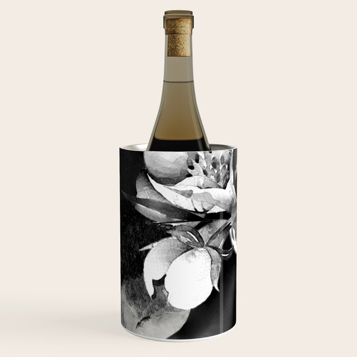 Floral Portrait-black and white Wine Chiller Gallery Image 2