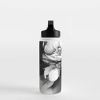 Floral Portrait-black and white Water Bottle Gallery Image 3