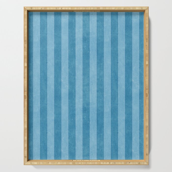 STRIPES - 004 - blue Serving Tray Gallery Image 1