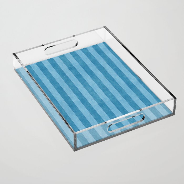 STRIPES - 004 - blue Acrylic Tray Gallery Image 1