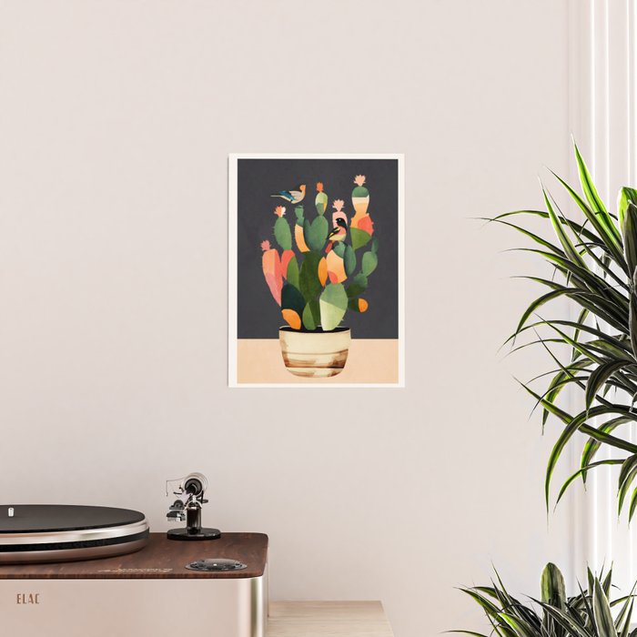 Cactus and Birds 4 Poster Gallery Image 2