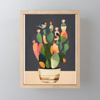 Cactus and Birds 4 Mini Art Print Gallery Image 1