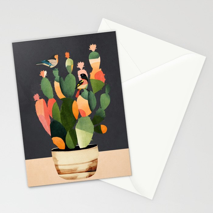 Cactus and Birds 4 Stationery Card Gallery Image 2