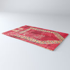 Ottoman  Antique Ushak Turkish Niche Kilim Print Rug Gallery Image 3
