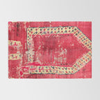 Ottoman  Antique Ushak Turkish Niche Kilim Print Rug Gallery Image 2